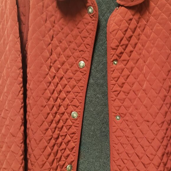 Cole B Women's Quilted Pattern Insulated Burgundy Red Coat Preppy Sz XL NWOT - Picture 8 of 13
